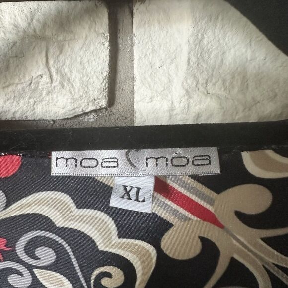 MOA MOA Vintage 90's Y2k Tie Back Babydoll Top Womens Large Paisley Polka Dot - Picture 2 of 7